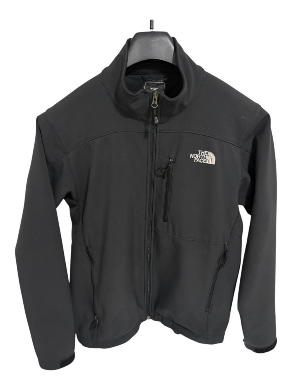 The North Face TNF Apex Mens Full Zip Soft Shell Jacket Size Medium Black